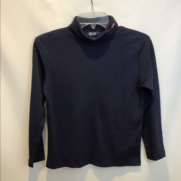 Ralph Lauren Logo Embroidered Turtleneck Tee - Picture 1 of 5